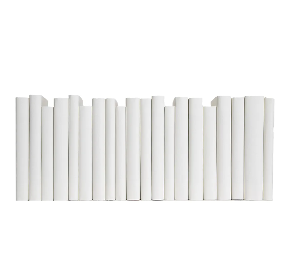 Off White Wrapped Paper Books- Decor